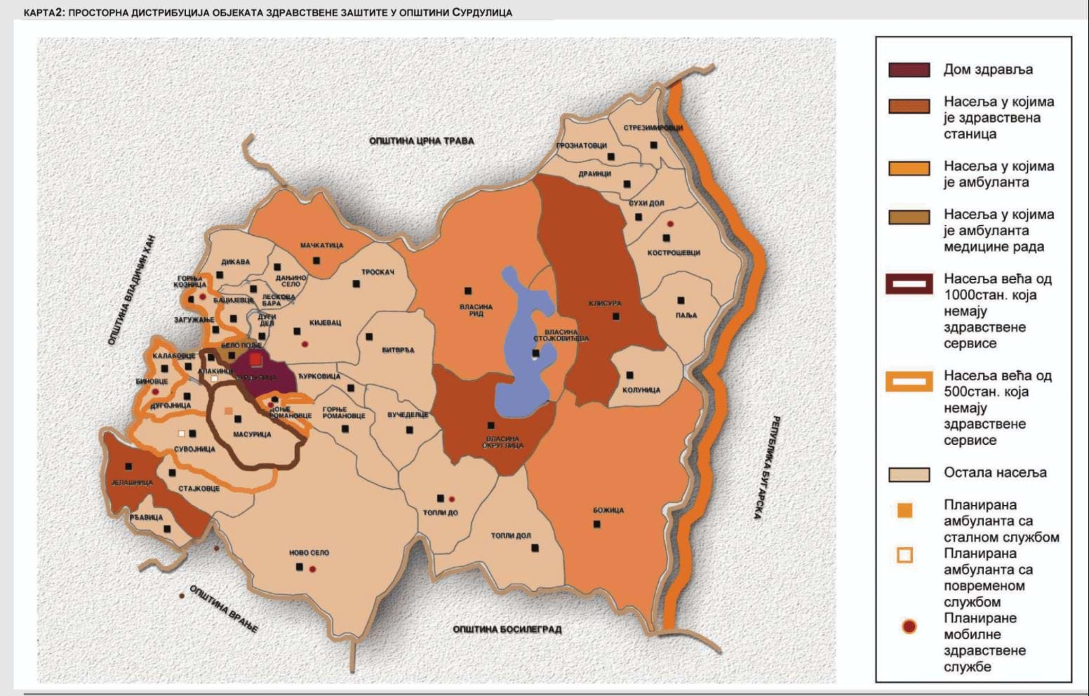 Stepen distribucije zdravstvene zastite Surdulica